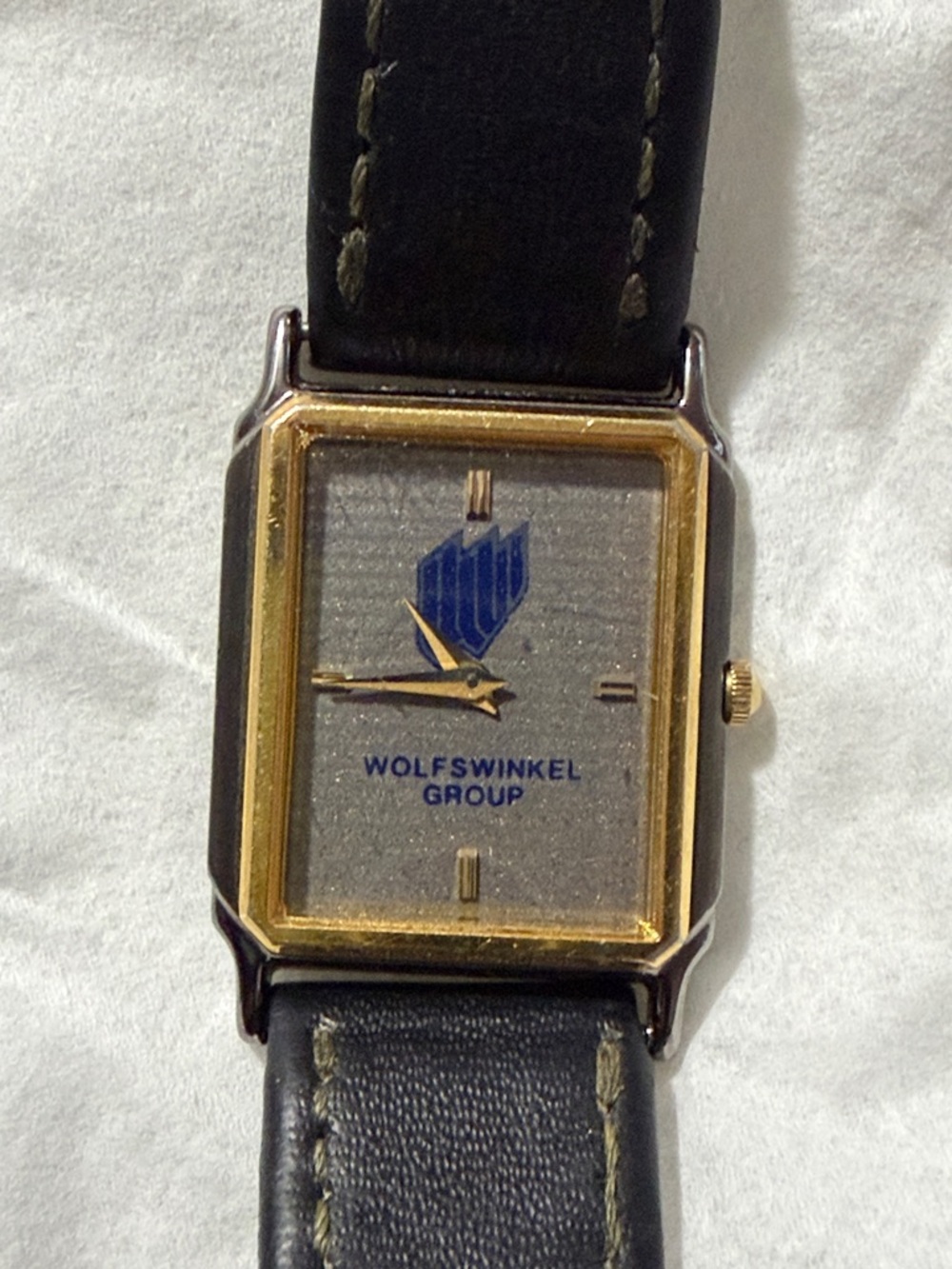 Vintage Seiko Tank Watch Men Silver Gold Tone 9020-5029 Leather Band New Battery